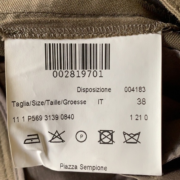 Piazza Sempione Linen Blend Cropped Cargo Pants - Picture 5 of 6
